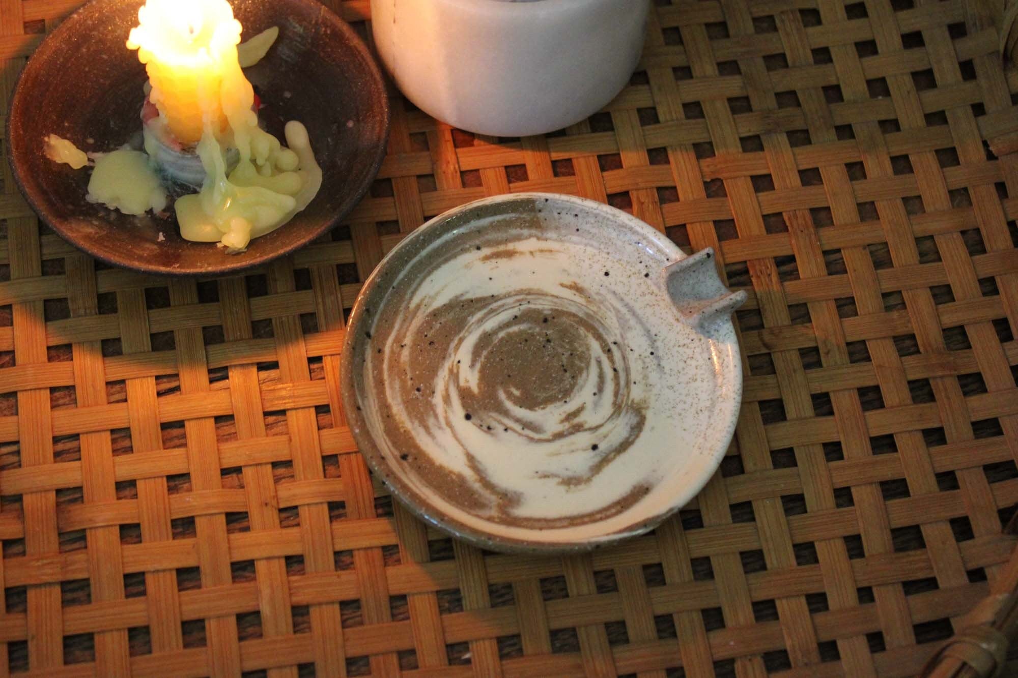 Mixed Clay Handmade Ceramic Ashtray, Trinket Dish
