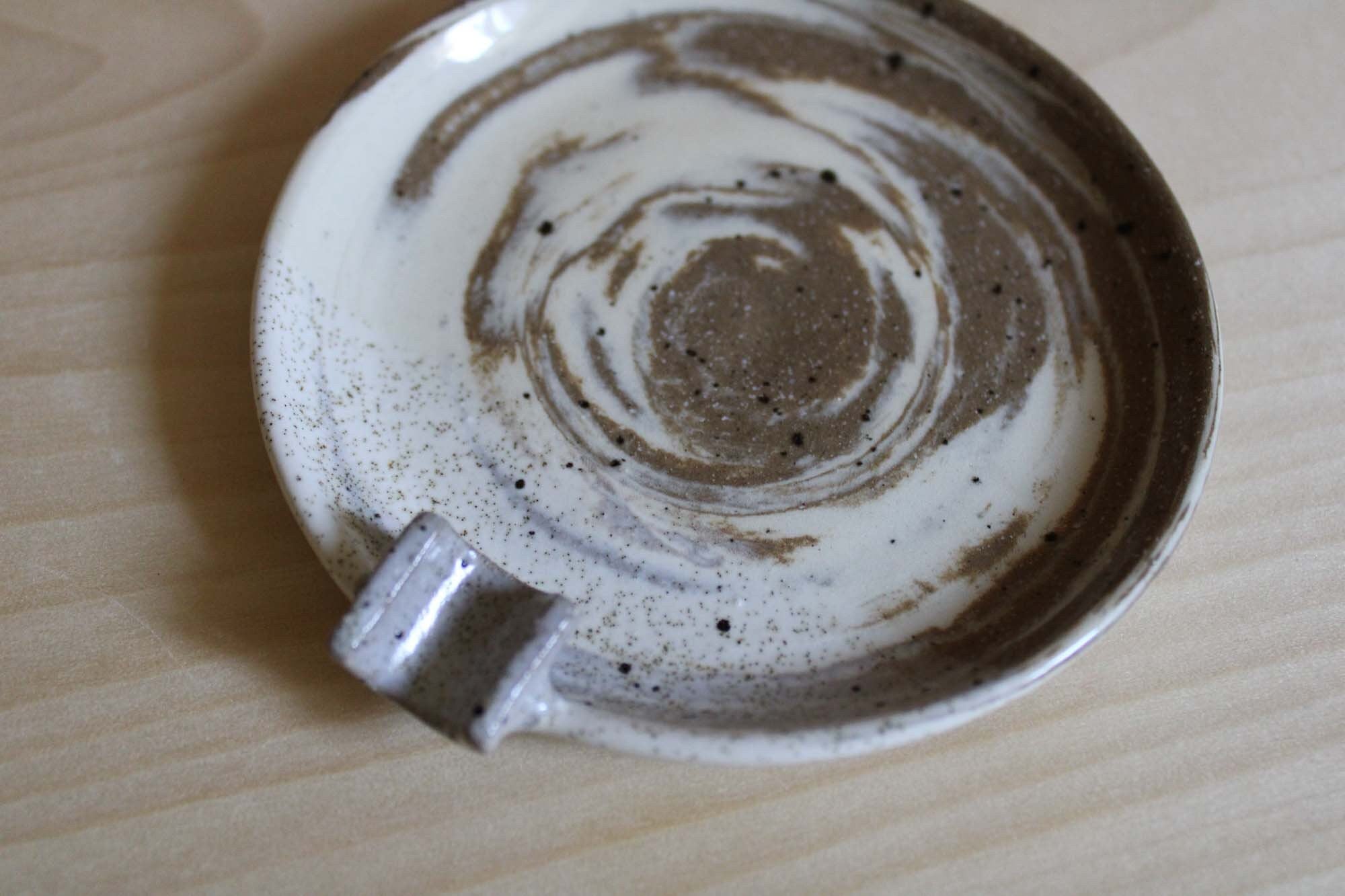 Mixed Clay Handmade Ceramic Ashtray, Trinket Dish