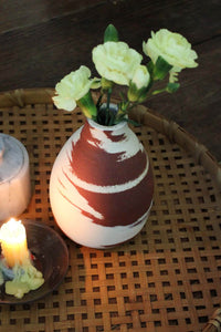 Mixed Clay Cinnamon & Cream Bud Vase